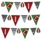 Big Dot of Happiness End Zone - Football - DIY Baby Shower or Birthday Party Pennant Garland Decoration - Triangle Banner - 30 Pieces